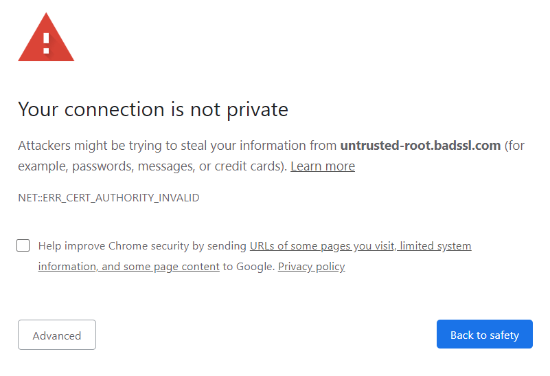 mengatasi your-connection-is-not-private
